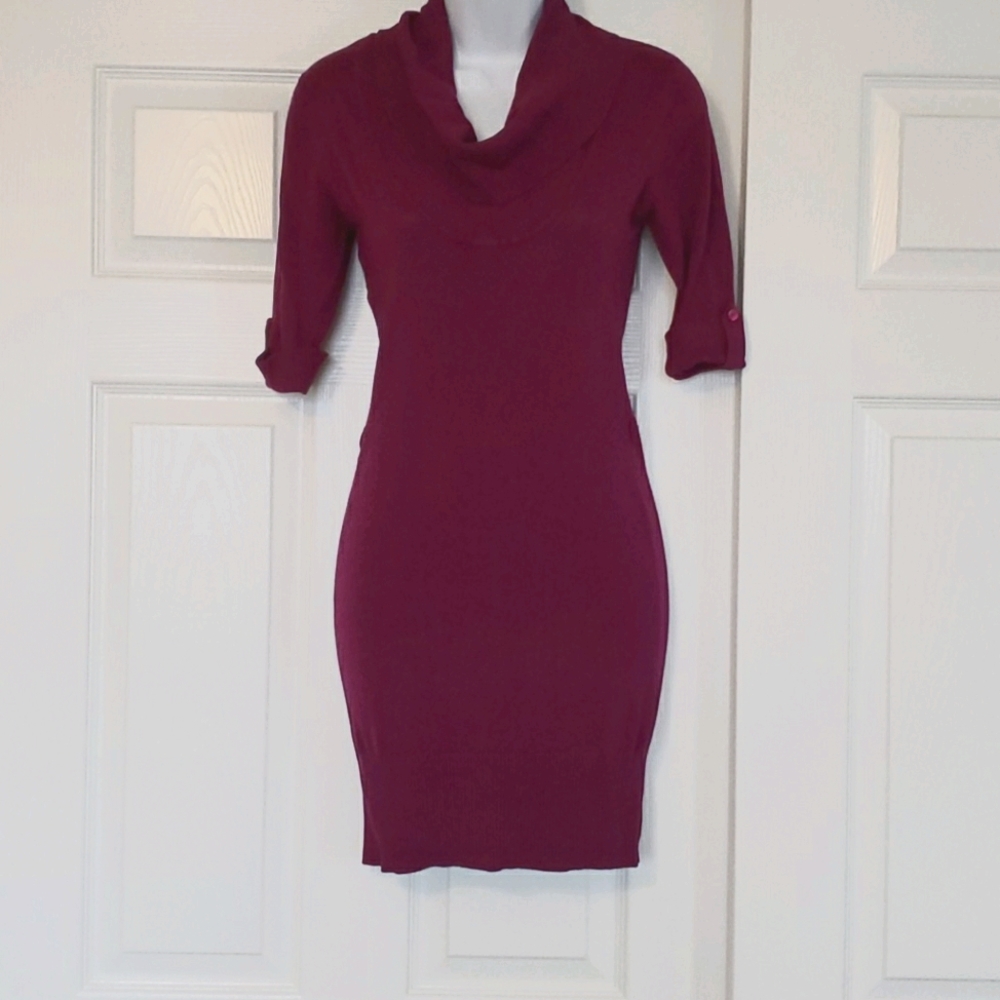 Sweater Dress w/ Cow Neck Design